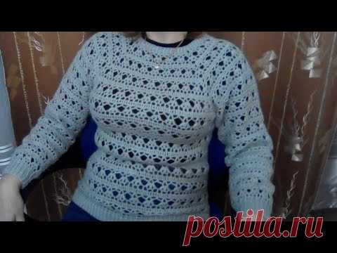 Кофта женская. Реглан. Крючком. 5 часть
