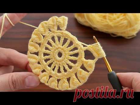 INCREDIBLE 😉 BEAUTIFUL Super easy How to crochet a coaster supla motif make order sell.