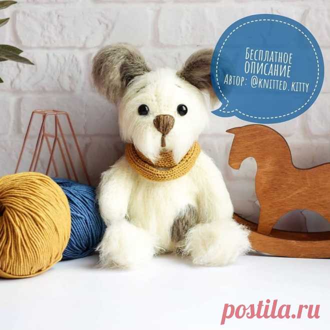 Пушистая собачка описание крючком | Hi Amigurumi