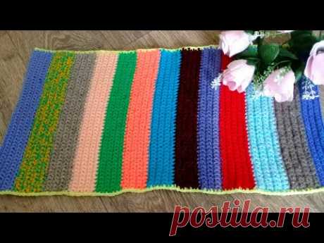 ВЕСЕЛЫЙ КОВРИК КРЮЧКОМ ИЗ ОСТАТКОВ ПРЯЖИ