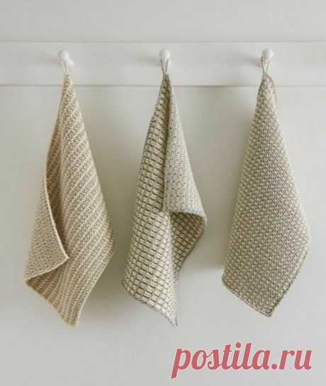 Вязаное полотенце, 20 схем и описания для вязания полотенец, Вязание для дома
