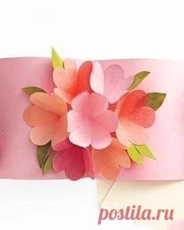 ​Открытка с букетом цветов