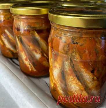 Домашняя килька в томате — вкуснее и полезнее магазинной!
 Ингредиенты (на 14 банок по 0,5 л):

 Рыба (килька, салака или мелкая сельдь) — ~3,4 кг
 Лук — 450 г
 Морковь — 350 г
 Чеснок — 6–7 зубчиков
 Томатная паста — 760 г (2 банки по 380 г)
 Паприка хлопьями — 3 ст. л.
 Вода — 2,1 л
 Соль — 70 г (≈5 г на банку)
 Сахар — 140 г (≈10 г на банку)
 Чёрный перец горошком — по 3 шт. в каждую банку
 Душистый перец — по 1 шт. на банку
 Лавровый лист — по ½ листа на банку
 Растите...