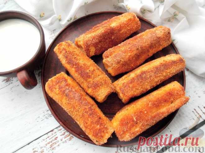 Рецепт: Горячие бутерброды-трубочки с ветчиной и сыром на RussianFood.com