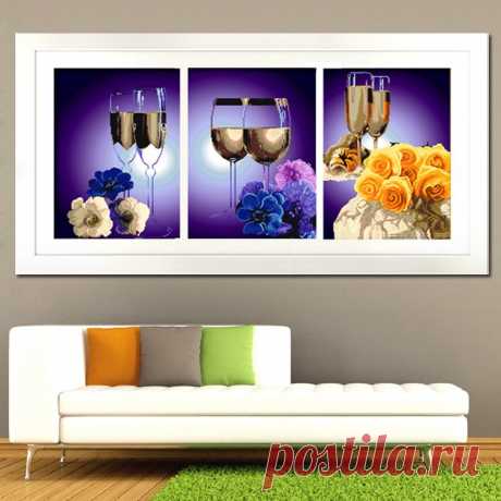 mosaic decoration Picture - More Detailed Picture about diy diamond embroidery round rhinestones diamond painting cross stitch kit mosaic Wine and flowers 115x54cm decoration Mural Picture in Diamond Painting Cross Stitch from SENSAN TRADING CO. LTD China | Aliexpress.com | Alibaba Group
