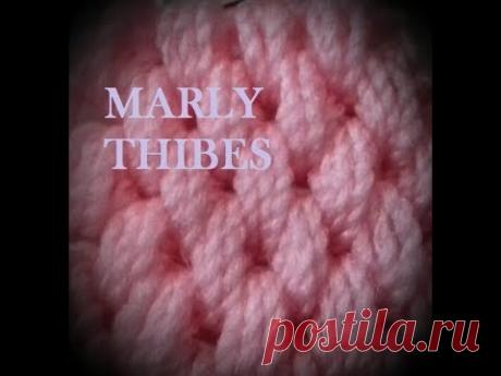 CROCHÊ TUNISIANO PONTO WAFFLE TUTORIAL Marly Thibes - YouTube