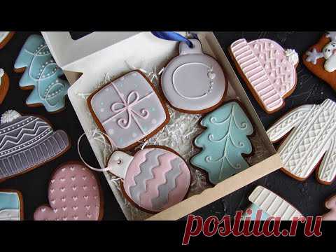 Белковая глазурь для росписи имбирных пряников | Новогодний дизайн