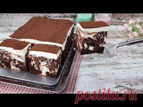Этот воздушный шоколадный торт тает во рту! Без желатина! Быстро и вкусно!