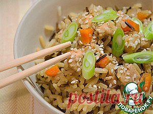 Чесночный рис с курицей - кулинарный рецепт