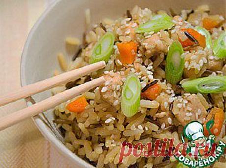 Чесночный рис с курицей - кулинарный рецепт