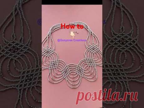 How to make Beaded Necklace go to my channel Sonysree Creations #beadedjewelry #handmadebracelet#diy