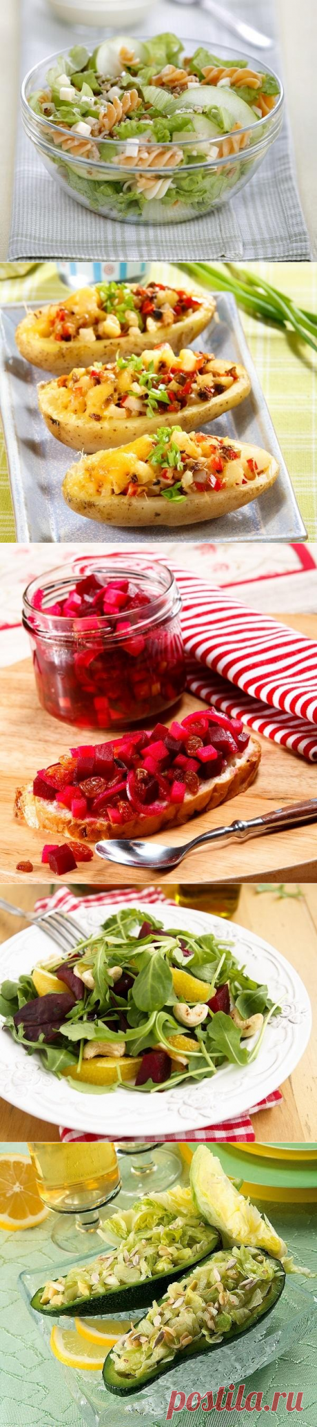 10 рецептов постных салатов и закусок