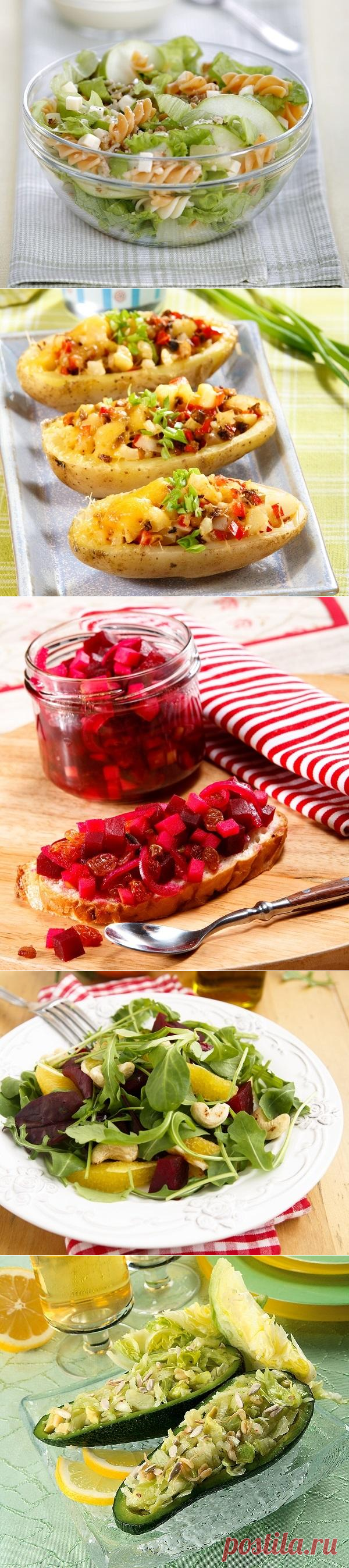 10 рецептов постных салатов и закусок