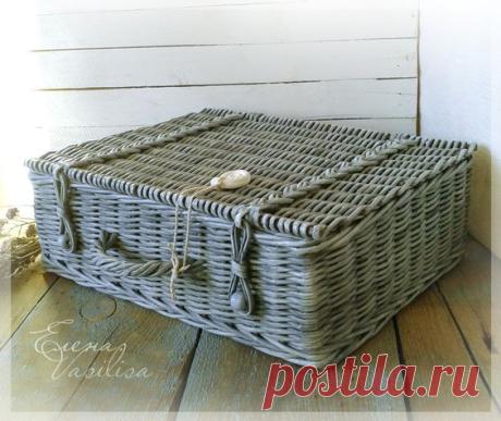 (2) чемоданчик. плетение из бумаги. | Wicker stuff (my work)