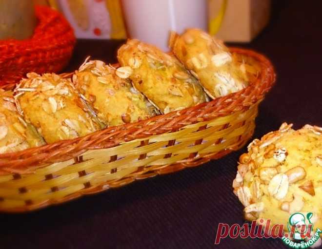 Тыквенное печенье с геркулесом и орехами – кулинарный рецепт