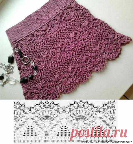 Ажурные юбочки на лето.крючек.схемы.