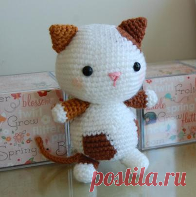 Схема вязания и описание котенка амигуруми