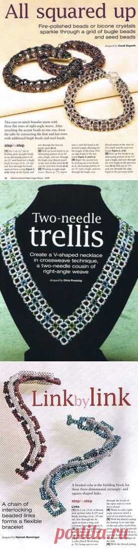 Бисерная феерия ... подборка от Bead&Button - Right Angle Weave