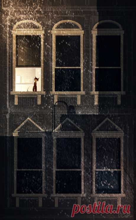Волшебство ночи... Художник Паскаль Кэмпион (Pascal Campion).