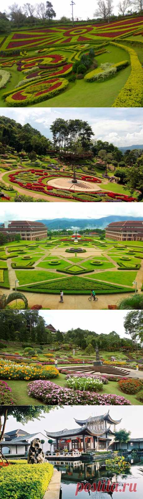 Национальный парк-сад цветов Mae Fah Luang Garden в Таиланде