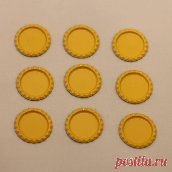 БРАК Крышка. Материал - металл. Внутренний диаметр 25 мм, наружный - 31 мм, Цвет №37 (1 уп. = 24 шт)