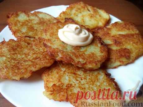 Рецепт: Постные драники (без яиц) на RussianFood.com