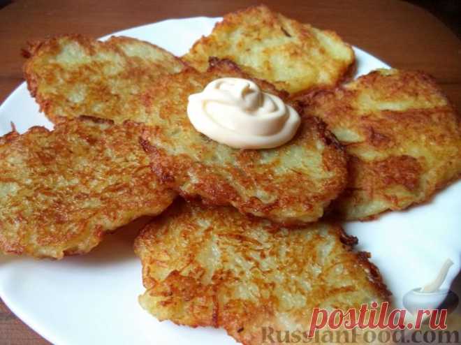 Рецепт: Постные драники (без яиц) на RussianFood.com