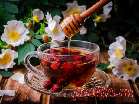​Чай из шиповника с медом