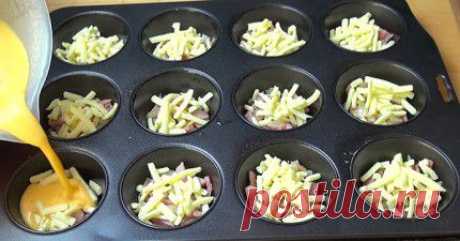 Вкуснейший омлет в форме для кексов