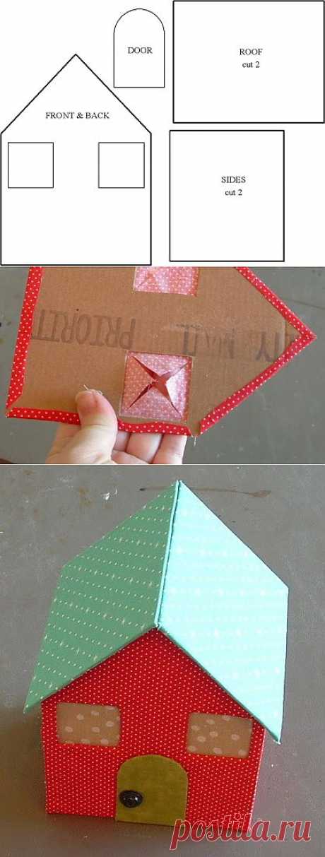 Домики из картона. МК.