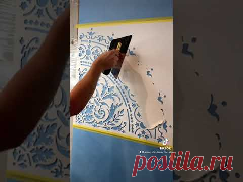 Декоративная краска SATIN ! Эффект Сатина и Трафарет Мандала