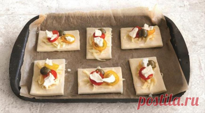 Закусочные квадратики с помидорами, пошаговый рецепт с фото