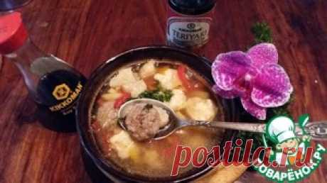 Суп с мясными и сырными фрикадельками - кулинарный рецепт