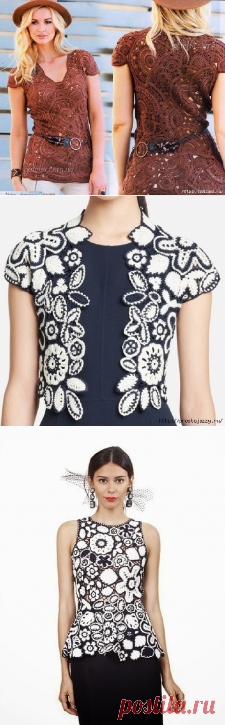 Очаровательные и женственные летние топ и жилет крючком