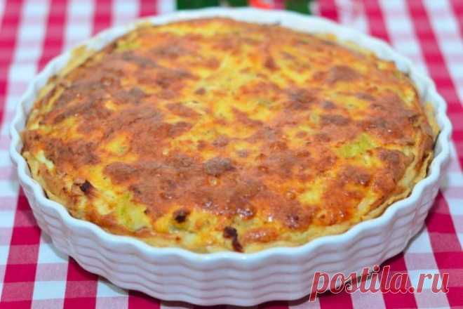 Необыкновенно вкусный Киш с курицей и кабачком. Даже те, кто никогда не ест кабачки, не откажется попробовать!