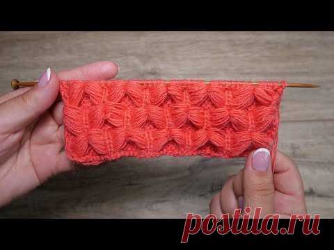 Обьемный узор «Бабочки» спицами | Volumetric « Butterfly » knitting pattern