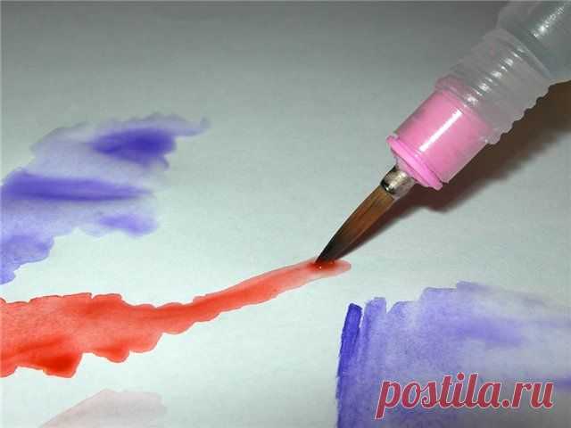 Оч.умелые ручки. Советы экономным рисовальщицам. Делаем сами "водяную кисть" или waterbrush