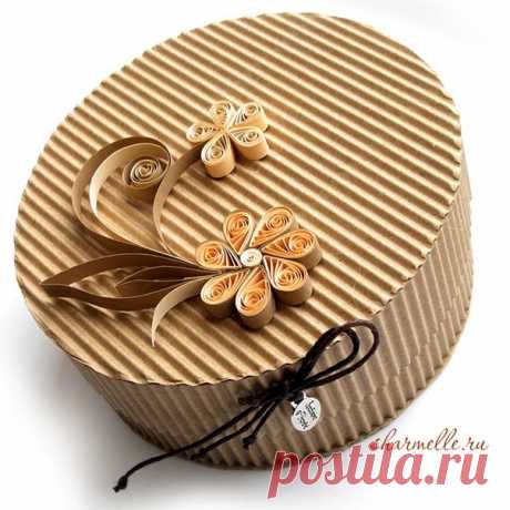 Круглая коробка из гофрокартона