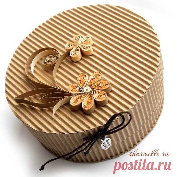 Круглая коробка из гофрокартона