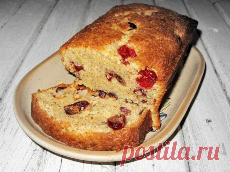 Миндальный кекс с клюквой — Мой садочек