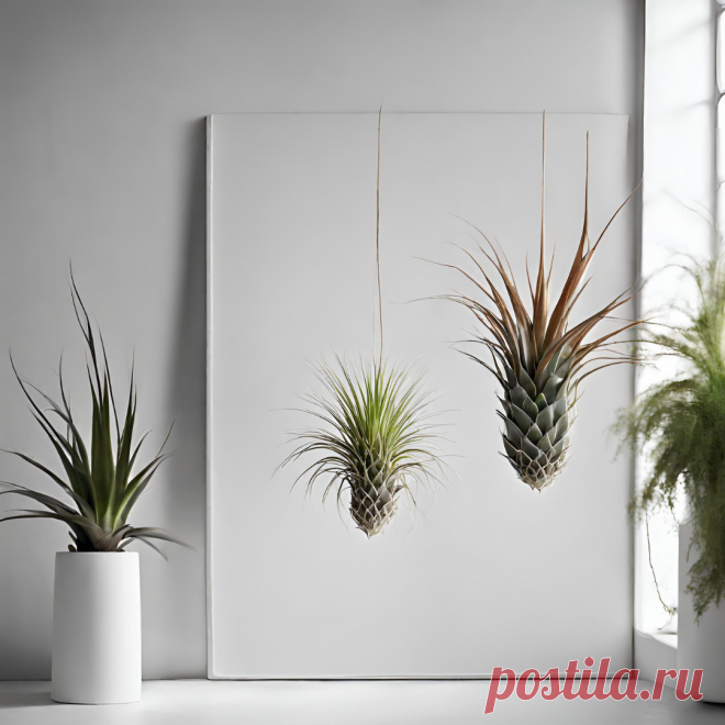 20 фото: тилландсия атмосферная в интерьере | Комнатные цветы и растения