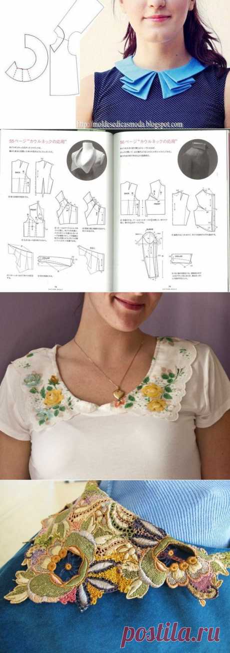 Пять идей и выкройки креативных воротничков / Воротнички /