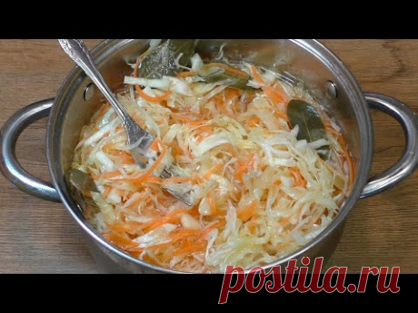 Маринованная КАПУСТА просто восторг! Хрустящая, сочная и очень вкусная. Быстрый простой рецепт!