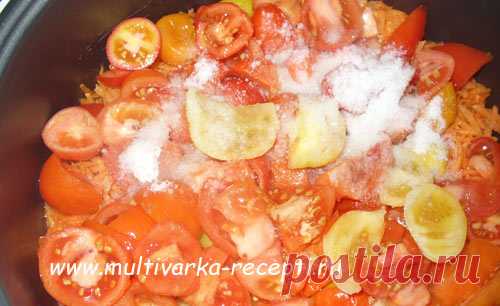 Салат на зиму из моркови с помидорами в мультиварке