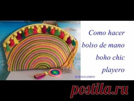 Como hacer bolso de mano playero