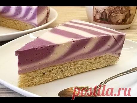 Творожный ягодно-банановый торт