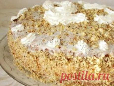 Бисквитный торт со сметанным кремом и орехами | Готовиммм
