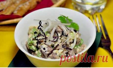 Салат из куриной печени