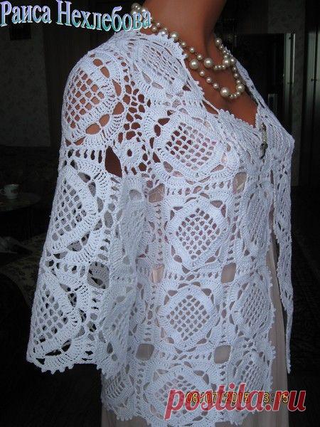 Жакет Белый Лебедь - - Вязание крючком и спицами - Группы Мой Мир