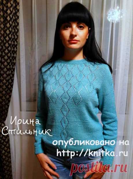 Женский пуловер спицами. Работа Ирины Стильник, Вязание для женщин